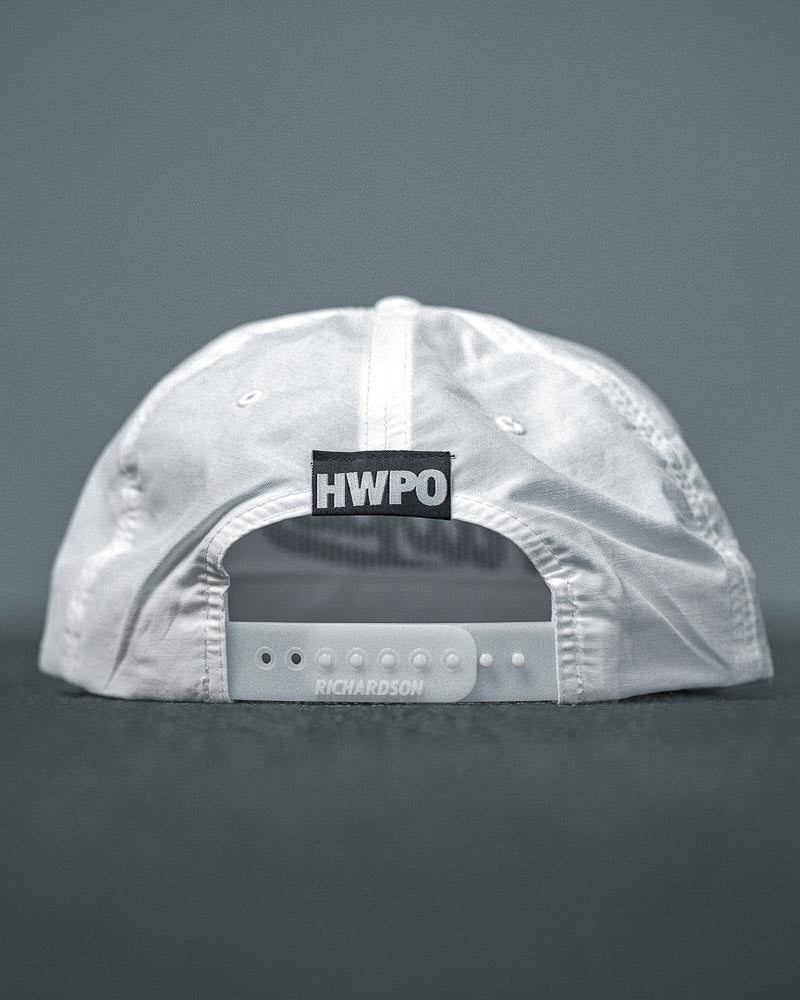 Detailed rear view of HWPO Rope Hat in White 