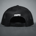 Detailed rear view of the HWPO Global Trucker Hat