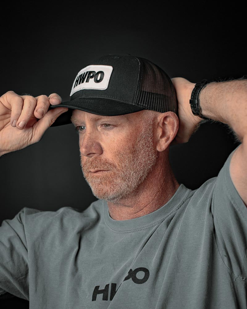 Matt O'Keefe wearing the HWPO Trucker Hat