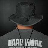 Back view of HWPO Boonie Hat in Black 