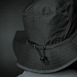 Back detail of HWPO Boonie Hat in Black 